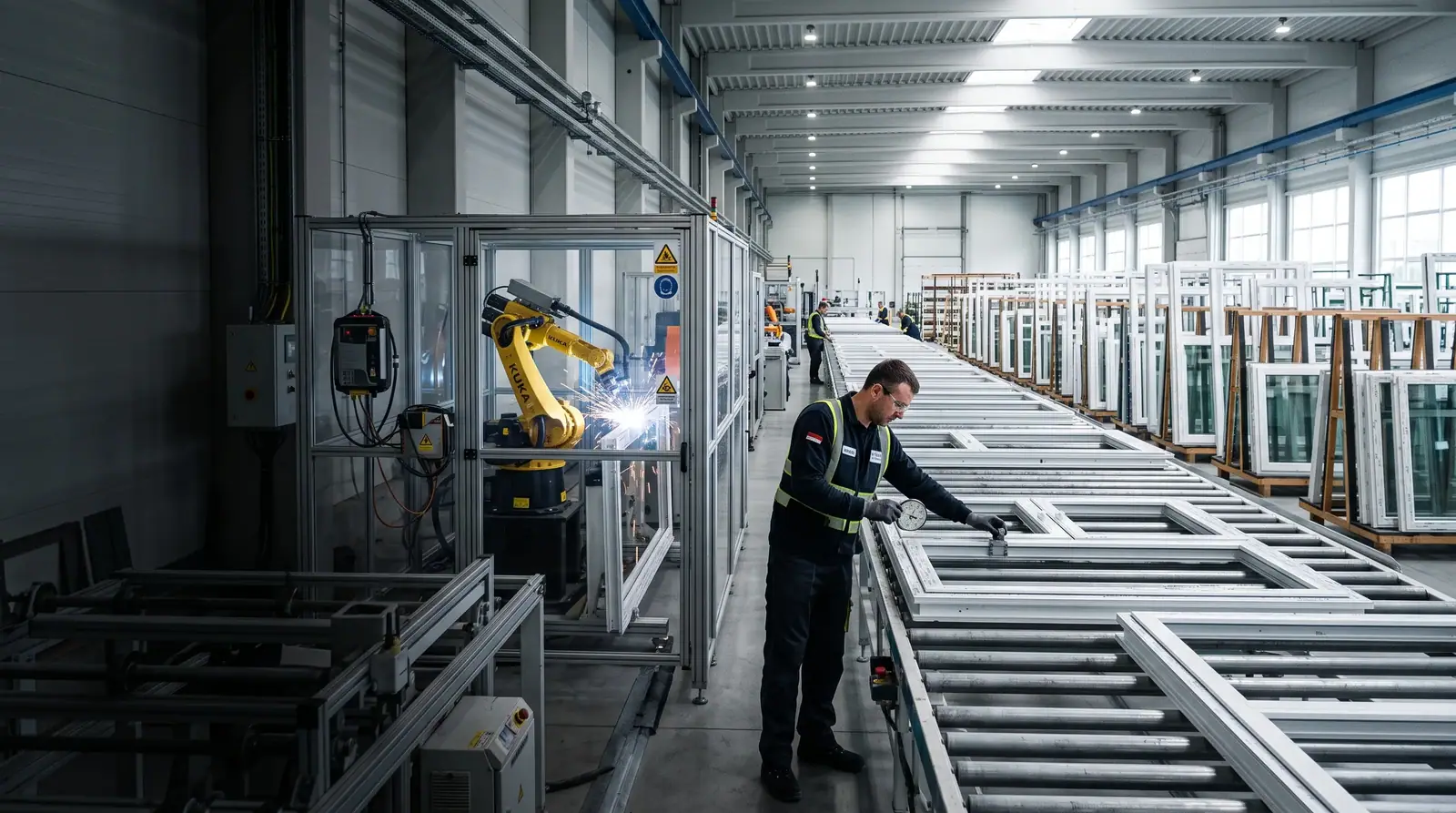 Linea di produzione di finestre in PVC